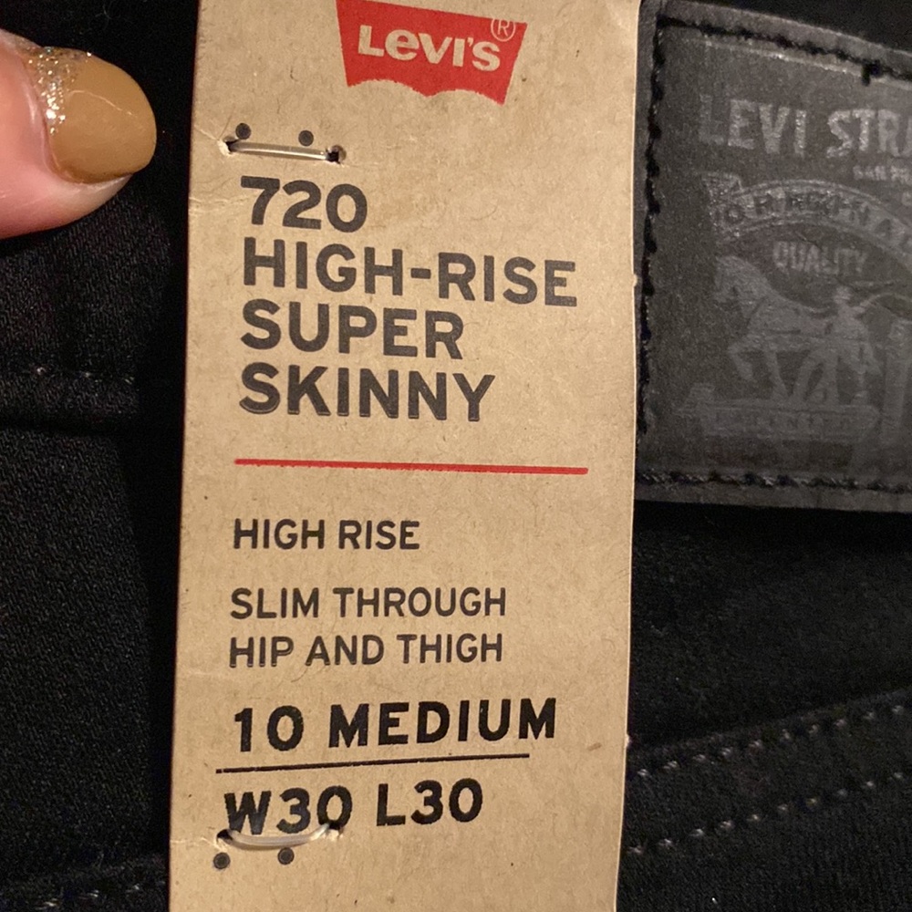 Womens black 720 Levi’s jeans - Picture 6 of 6